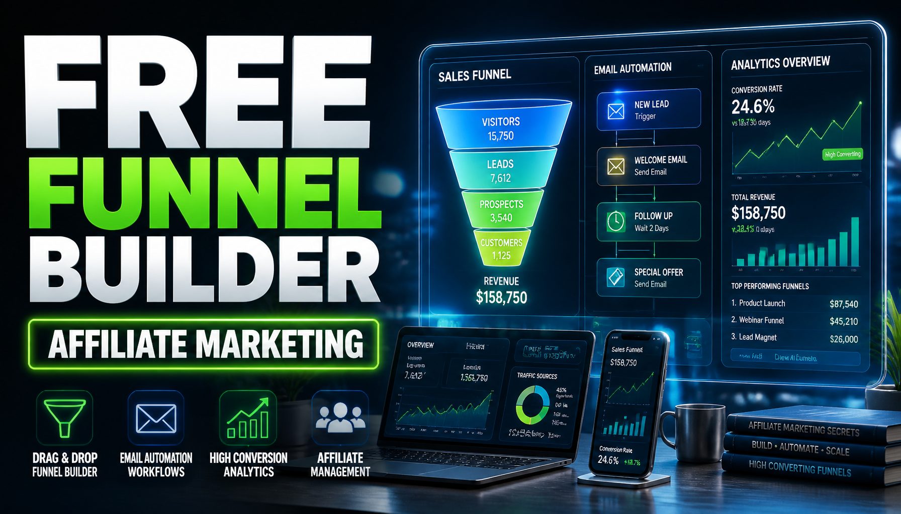 Free Funnel Builder for Affiliate Marketing: Complete Setup Guide on Systeme.io (Hero Image)