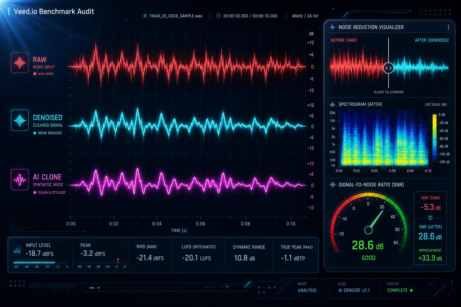 Veed.io Clean Audio & AI Voice Cloning: Hands-On Quality & Noise Removal Audit (Hero Image)